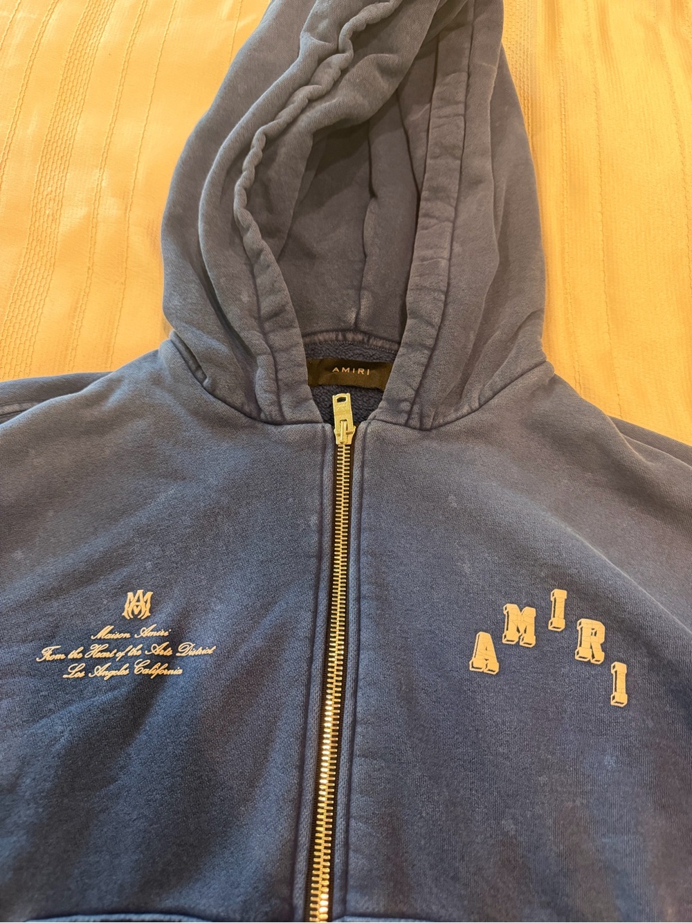 Amiri Men’s Navy Zip-Up Hoodie Size XLarge